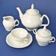 Tea set for 6 persons, Thun 1794 Carlsbad porcelain, BERNADOTTE ivory