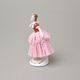 Tanečnice s krajkou 8 x 6 x 12 cm, Kurt Steiner, růžová sukně, Porcelánové figurky Unterweissbacher