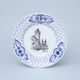 Embossed Plate – Prague Monuments (Black, Random selection), 18 cm, Vilém Janoušek, Original Blue Onion Pattern