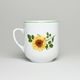 Hrnek Trojka 280 ml, slunečnice + zelená linka, Český porcelán a.s.