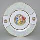 The Three Graces: Dish round flat (club plate), Thun 1794 Carlsbad porcelain, BERNADOTTE