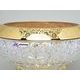 Crystal Bowl On The Stand Gerbera, h: 24 cm, Gold, Ales Zverina - AZ Design