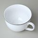 Olga: Šálek (hrnek) snídaňový 400 ml s černou linkou, Český porcelán a.s.