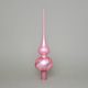 Christmas Tree Glass Tip 28 cm, Pink 165, Bohemian hand made Christmas decorations