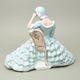 Lady with book, large, 22,5 x 32,5 x 26,5 cm, turquoise, Royal Dux Bohemia