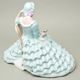 Lady with book, large, 22,5 x 32,5 x 26,5 cm, turquoise, Royal Dux Bohemia