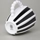 Mug Retro Z Black - White Stipes, 400 ml, Porcelain Goldfinger