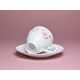 Pink line: Coffee cup and saucer 150 ml / 14 cm, Thun 1794 Carlsbad porcelain, Bernadotte roses