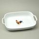KOHOUT: Mísa zapékací s uchy střední 6,5 x 34,5 x 20,5 cm, Thun 1794, karlovarský porcelán