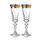 Crystal Glasses Champagne Set Romantic - Laura, 6 pcs. 150 ml, Gold, Ales Zverina - AZ Design