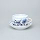 Cup and saucer B plus B 0,21 l / 14 cm for coffee, Original Blue Onion + gold Pattern