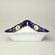 440: Bowl triangular 21 cm, Sonáta, cobalt + rose + gold, Leander Loučky