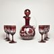 Egermann: Vínová souprava červená lazura, 26,5 cm, 7 dílná