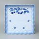 Baking Dish Square 24 x 24 x 24 cm, Thun 1794, Carlsbad porcelain, BLUE CHERRY