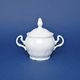 Sugar bowl 220 ml, Thun 1794 Carlsbad porcelain, BERNADOTTE white