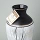 Studio Miracle: Black & White Vase, 37,5 cm, Hand-decorated by Vlasta Voborníková