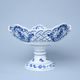 Dish pentagonal perforated with stand 24 cm, Original Blue Onion Pattern