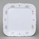 Tray square 26 cm, Thun 1794 Carlsbad porcelain, BERNADOTTE flowers with gold