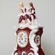 Clock Romance 20 x 9,5 x 29 cm, Purple, Porcelain Clocks Royal Dux Bohemia