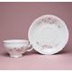 Pink line: Tea cup and saucer 205 ml / 15,5 cm, Thun 1794 Carlsbad porcelain, BERNADOTTE roses