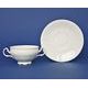 Cup 275 ml and saucer 18 cm soup, Thun 1794 Carlsbad porcelain, BERNADOTTE ivory