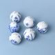 Christmas tree balls 6,5 cm - set of 6 pcs., Original Blue Onion pattern