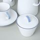 Kávová souprava pro 6 osob, Thun 1794, karlovarský porcelán, TOM modrá linka
