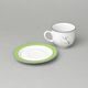Cup 110 ml espresso + sacuer 115 mm, Thun 1794, karlovarský porcelán, OPÁL grass