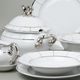 Jídelní souprava pro 6 osob, Thun 1794, karlovarský porcelán, MENUET platina