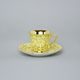 Šálek 80 ml a podšálek mokka Windsor, Žlutá, Leander 1907 Loučky