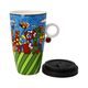 Mug with lid Romero Britto - Happy, 0,5 l, Fine Bone China, Goebel