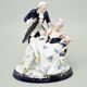 Canapé rococo 22 x 18,5 x 25,5 cm, Isis, Royal Dux Bohemia