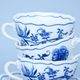 Cup plus saucer 0.25 L set 6pcs. plus Sugar bowl, Original Blue Onion Pattern