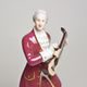 Man Rococo 11,5 x 9 x 22 cm, Purple, Porcelain Figures Duchcov