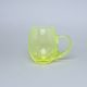 Bark Glass Mug with Handle (uranium Glass), 300 ml, Glassworks Janov