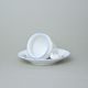 Espresso cup and saucer 75 ml / 12 cm, Thun 1794 Carlsbad porcelain, BERNADOTTE Forget-me-not-flower