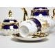 Mary-Anne 431: Tea set for 6 pers., cobalt + gold rose, Leander Loučky