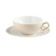 Tea cup and saucer, Trio 23600 Vanilla, Seltmann Porcelain