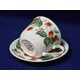 Alpine Strawberry: Cup 420 ml and saucer breakfast, English Fine Bone China, Roy Kirkham