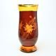 Egermann: Vase Amber Yellow Stain, h: 35 cm, Crystal Vases Egermann