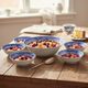 Compot set for 4 persons, Thun 1794 Carlsbad porcelain, BLUE CHERRY