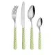 24 pcs. cutlery set, BISTROT Pied de Poule green, NEVA