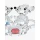 Mouses in love 22 x 41 mm, PRECIOSA crystal gifts and decorations