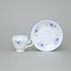 Espresso cup and saucer 75 ml / 12 cm, Thun 1794 Carlsbad porcelain, BERNADOTTE Forget-me-not-flower