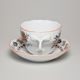 Orange-black Onion: Cup and saucer B plus B 0,21 l / 14 cm for coffee, Český porcelán a.s.