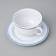Tea cup low and saucer 230 ml, Thun 1794 Carlsbad porcelain, OPAL 80136