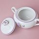 Cukřenka s oušky s víčkem bez výřezu 0,30 l, fialky, Český porcelán a.s.