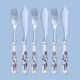 Fish cutlery 6-piece - prestige packaging, Blue Onion pattern