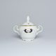 Sugar bowl 300 ml, Thun 1794 Carlsbad porcelain, BERNADOTTE arms