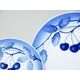 Plate set for 6 persons, Thun 1794 Carlsbad porcelain, BLUE CHERRY